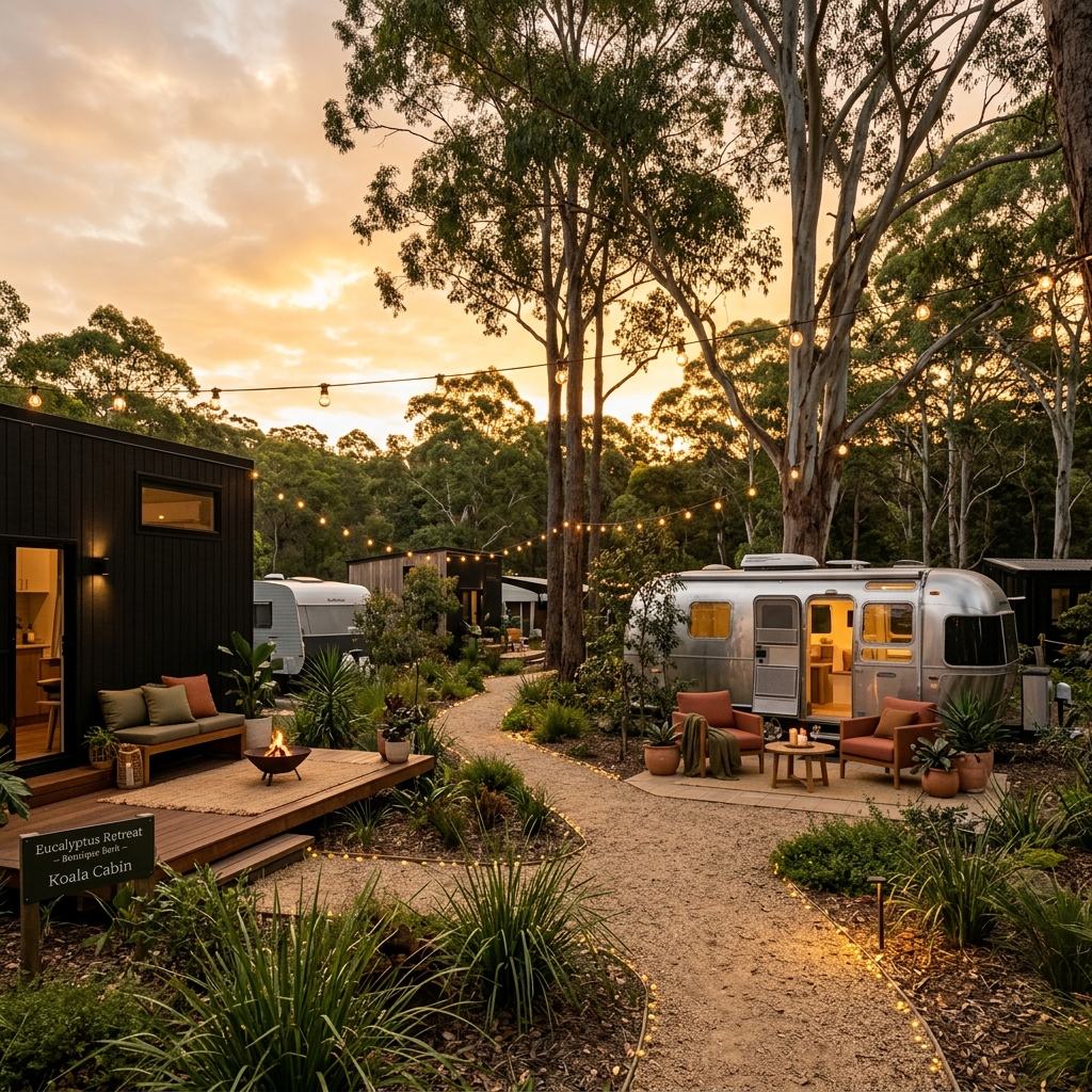 Griffith Tourist Caravan Park sunset view